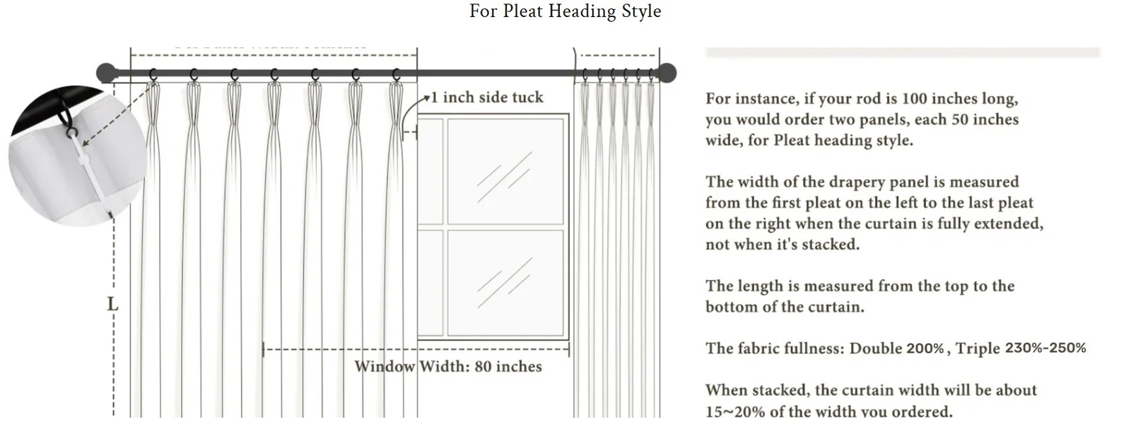 Pleat style 1